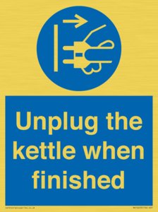 Unplug the kettle when finished